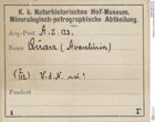 Etiketten zu Aventurin (NHMW-MIN-Az123)